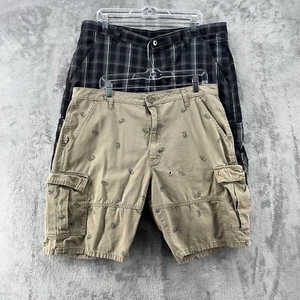 Wrangler Shorts Mens 38 Multicolore Cargo Pockets Preppy Lot Of 2 READ - Picture 1 of 21