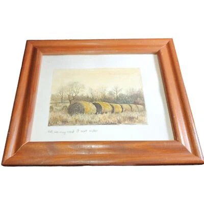 1992 Artist Signed "Well, We May Need It Next Winter" Artwork 12.5"X10.75"X0.625 - Image 1 of 4