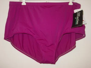 Women's Maxine of Hollywood Plum Wine Bikini Bottoms Tummy Control-24W-NWT - Picture 1 of 2