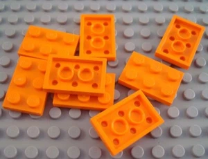 LEGO Lot of 8 Orange 2x3 Flat Building Plate Pieces - Picture 1 of 1