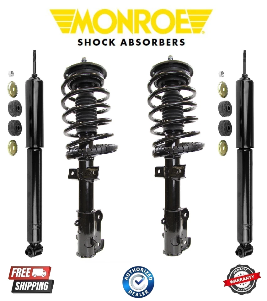 4PCS Set Front Complete Strut & Rear Shocks Monroe For 2005-2010 Ford Mustang - Image 1 of 1