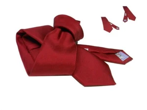 Homme Cravate Rouge Bordeaux Clair Cerise Soie Made IN Italy - Imagen 1 de 6
