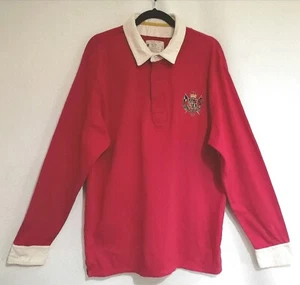 Joules Rugby Club England Vs Wales Long Sleeve Polo Shirt Top Red Cotton Size XL - Picture 1 of 10