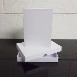 A4 White Greeting Card Box / Wedding Invite Box With Card Blanks Choose Qty - Picture 1 of 1
