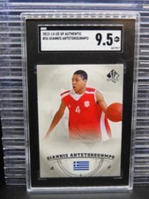 2013-14 UD SP Authentic Giannis Antetokounmpo Rookie RC #36 SGC 9.5 MT+ Bucks