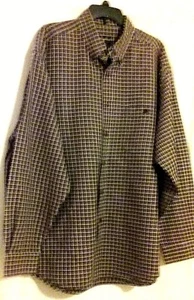 Eddie Bauer Shirt Mens Size XL/XG Brown Green Red Check Plaid Button Down - Picture 1 of 8