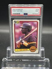 1983 Donruss Tony Gwynn PSA 9 Mint 598 RC ROOKIE CS
