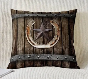 Horse & Western Gifts Home Decor Horseshoe Cushion Cover 18 ins 45cm - Picture 1 of 1