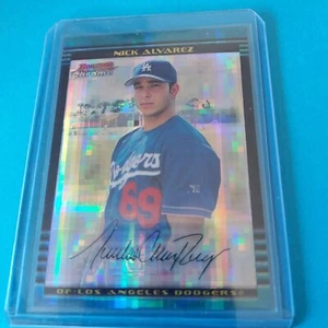 NICK ALVAREZ 2002 Bowman Chrome XFRACTOR #200 Dodgers SN#153/250 Centered nm/m - Picture 1 of 2