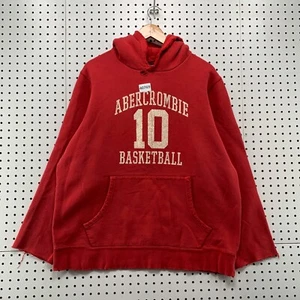 VTG Abercrombie Fitch Hoodie Sweatshirt Mens XL Heavyweight DIstressed 25x27 - Picture 1 of 16