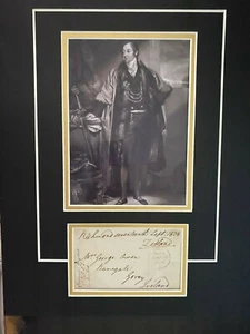 1st EARL OF ZETLAND - SCOTTISH MP AND SLAVE OWNER - SIGNED DISPLAY - Picture 1 of 1