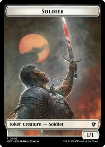 Soldier & Kobolds of Kher Keep Double-Sided Token 3 & 12 MTG Commander MKC NP - Picture 1 of 2