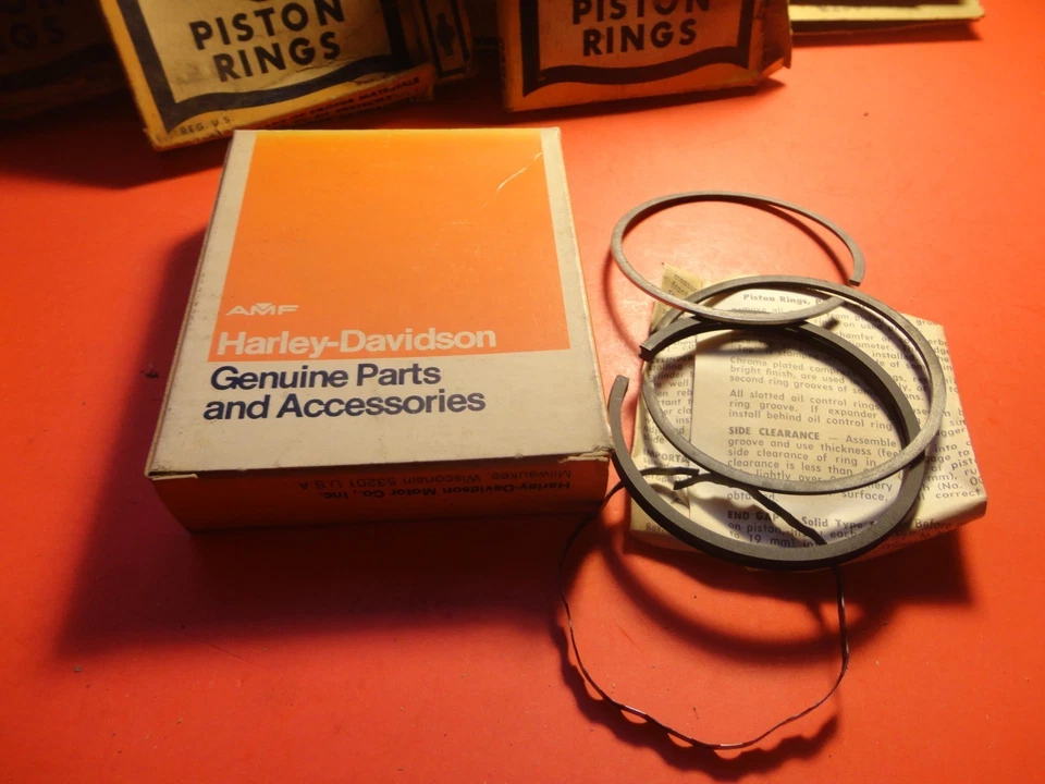 NOS OEM NEW HARLEY DAVIDSON 1929-73 45 FLATHEAD .020 PISTON RINGS 22358-52B Foto 1 de 1