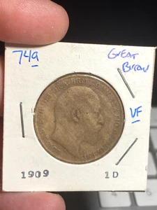 1909 Great Britain 1 Penny - Picture 1 of 2