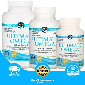 NORDIC NATURALS Ultimate Omega, Lemon 1,280 mg, 3 Sizes - Picture 1 of 7