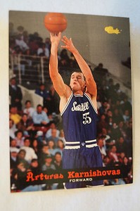 NBA CARD - Classic  - Print Signature Series - Arturas Karnishovas - Forward