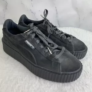 Fenty Puma by Rihanna Shoes Sneakers SZ 9 Womens Lace Up Velvet Low Top Gray - Picture 1 of 17