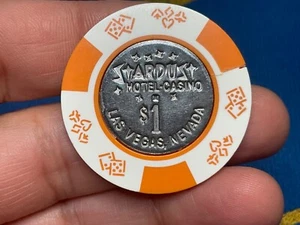 $1————-STARDUST-————LAS VEGAS NEVADA CASINO CHIP —-—REPAIRED——Z-850 - Picture 1 of 6