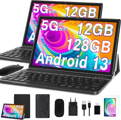 Android 13 Tablet 10 Inch 10 GB RAM + 64 ROM (TF 1TB), WiFi fr Rosa  - Bild 1 von 4