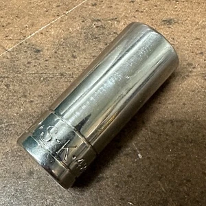 SK Hand Tools 42416 3/8" Drive 1/2" 12pt Deep Fractional Chrome Socket S-K - Picture 1 of 8