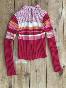 Circo girls - small 6/6x - long sleeved - knit zip-up sweater warm multi-colored - Picture 1 of 6