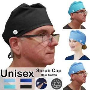 Men Women Doctor Nurses Cap Hospital Scrub Medical Surgical Hat Dustproof Cap