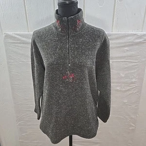 Victoria’s Secret Country Collection 1/4 Zip Women’s Embroidered Sweater Size S - Picture 1 of 8