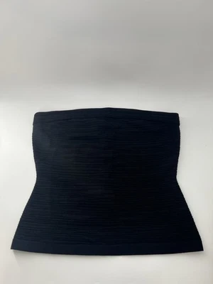 Cos Textured Knit Black Bandeau Top New Size Large - Image 1 of 4