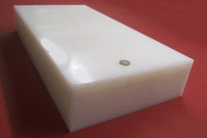 Tivar UHMW PE Natural White Sheet 5.00" Thick x 12" x 24" - Picture 1 of 1