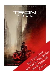 Tron Ares Poster – Marvel Superhero Movie Wall Art A2 A3 A4 Buy 2 Get 2 Free - Picture 1 of 12
