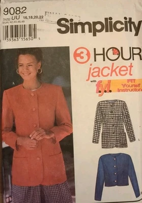 SIMPLICITY Sewing Pattern #9082 Misses' JACKET size 16-18-20-22 UC/FF - Image 1 of 4