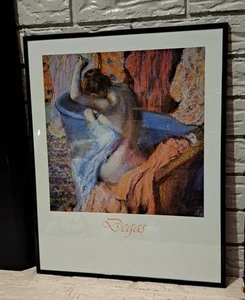 Edgar Degas Framed Print Title "Seated Bather" 20x16 Inches Woman Drying Herself - Picture 1 of 14