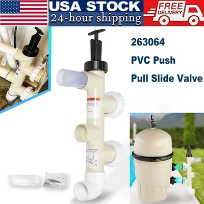 263064 PVC Push Pull Slide Valve 7.5" Centerline For Pentair FNS Plus & Quad D.E - Image 1 of 4
