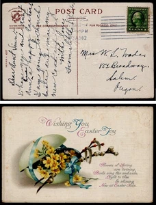 Idaho Postmark: Boise April 11 1914; Straightline Machine Cancel; Easter PC #1 - Picture 1 of 1