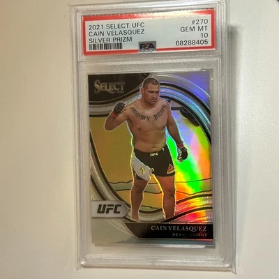Cain Velasquez 2021 Panini Select UFC Octagonside Silver Prizm Card #270 PSA 10 - Image 1 of 3