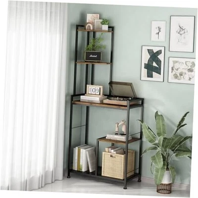  Soporte de Estante de Esquina de 5 Niveles, Esquina Independiente Forma Cuadrada-B Country Rústico Foto 1 de 4