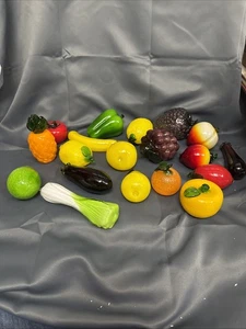 19 Stück - Vintage - Kunstglas Obst & Gemüse - Murano Stil Glas - Bild 1 von 14