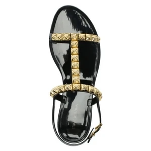 Stuart Weitzman Jelrose sandali neri in gelatina vernice taglia 7 - Foto 1 di 8