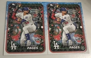 Lote de 2 tarjetas de novato Andy Pages variación de vacaciones - Imagen 1 de 1
