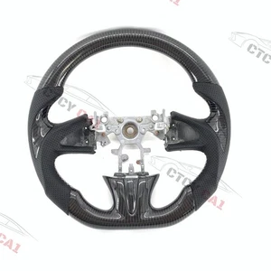 Custom Carbon Fiber Steering Wheel for Infiniti Q50 QX50 with thumb grips/trim - Picture 1 of 8