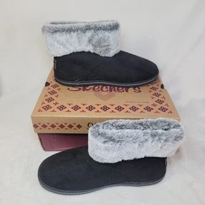 Skechers Cozy Campfire Fur Meant To Be Slippers Boots Size 9.5 Rubber Soles NIB - Picture 1 of 6