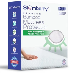 Waterproof Mattress Protector by | Hypoallergenic Bamboo Mattress Protector |... - Picture 1 of 6