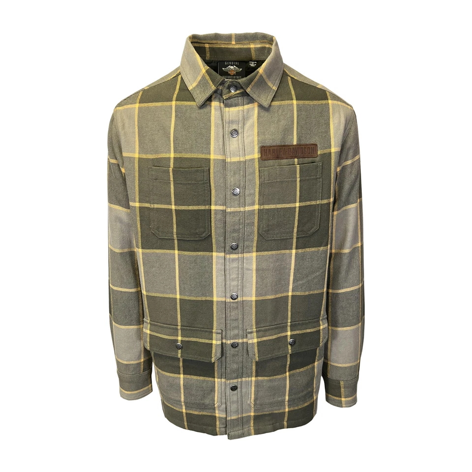 Harley-Davidson Men's Plaid Shirt Jacket Vintage Yarn Dyed L/S Shacket (S72) - Image 1 of 4