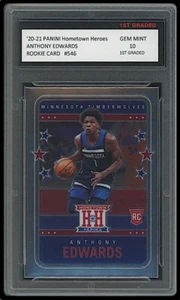 Tarjeta de novato Anthony Edwards 2020-21 Panini Hometown Heroes primer grado 10 RC #546 - Imagen 1 de 1