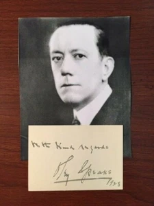OLEY SPEAKS SIGNED CARD, ON THE ROAD TO MANDALAY, KIPLING, RELIGIOUS MUSIC - Picture 1 of 1