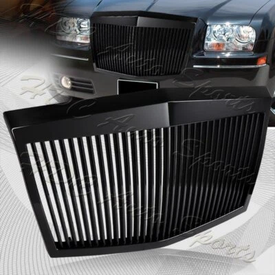 Parrilla delantera vertical estilo fantasma negra ABS para Chrysler 300 300C 2005-2010 Foto 1 de 4
