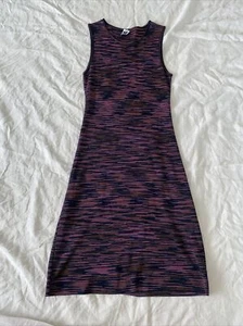 Missoni Variegated Knit Bodycon Midi Dress Purple Size 10 - Picture 1 of 14