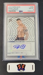Randy Orton - 2010 Topps WWE Autographs Card #ARO - Auto Graded PSA 8 NM-MT