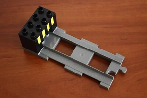 Lego Duplo Train Set Train Track End and Buffer (dark bluish gray) 100% cmpl. - Picture 1 of 3