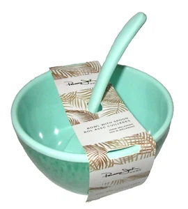 PANAMA JACK~ 100% Melamine ~ Footed Bowl With Spoon ~ 4"x2.75" ~ Condiment Bowl - Picture 1 of 2